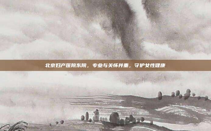 北京妇产医院东院，专业与关怀并重，守护女性健康