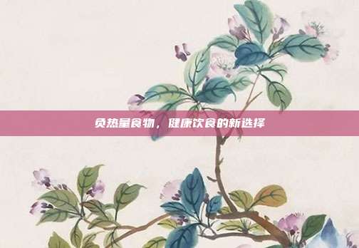 负热量食物,健康饮食的新选择