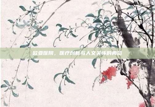 欧亚医院,医疗创新与人文关怀的典范
