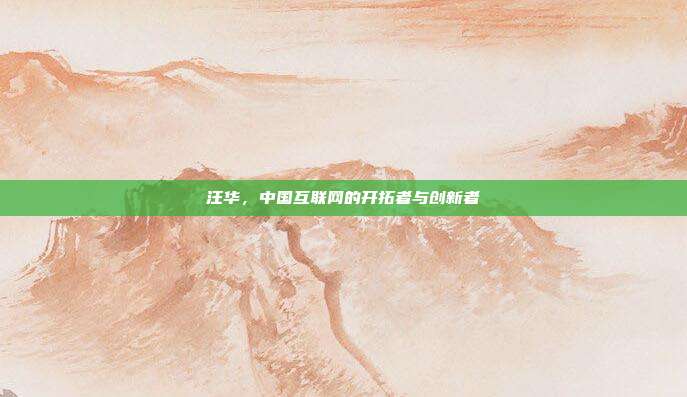 汪华，中国互联网的开拓者与创新者