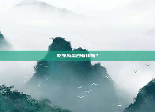 吃胶原蛋白有用吗?