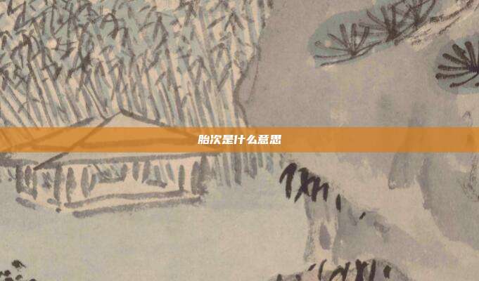 胎次是什么意思