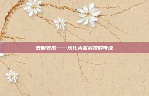 去眼袋术——现代美容科技的奇迹