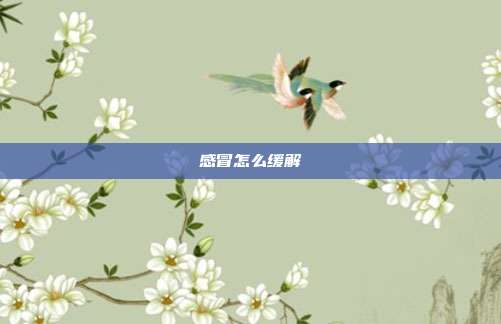 感冒怎么缓解