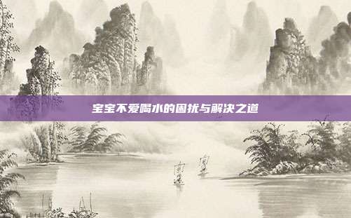 宝宝不爱喝水的困扰与解决之道