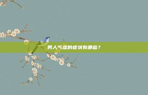 男人气虚的症状有哪些?