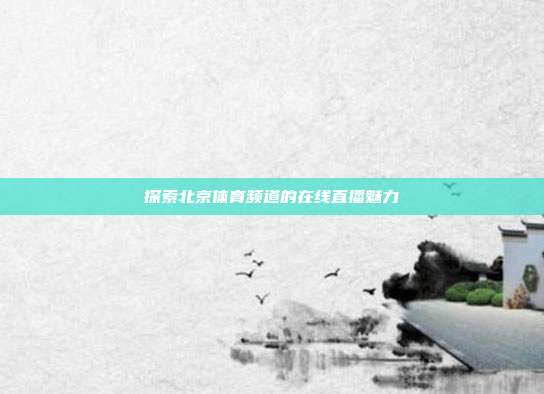 探索北京体育频道的在线直播魅力