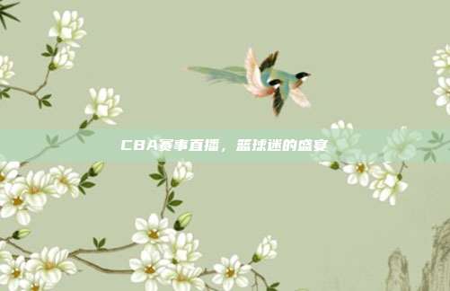 CBA赛事直播,篮球迷的盛宴