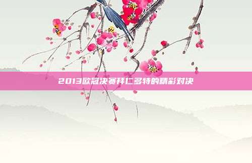 2013欧冠决赛拜仁多特的精彩对决