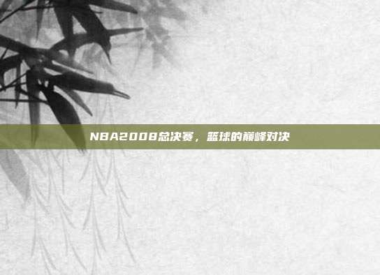 NBA2008总决赛，篮球的巅峰对决