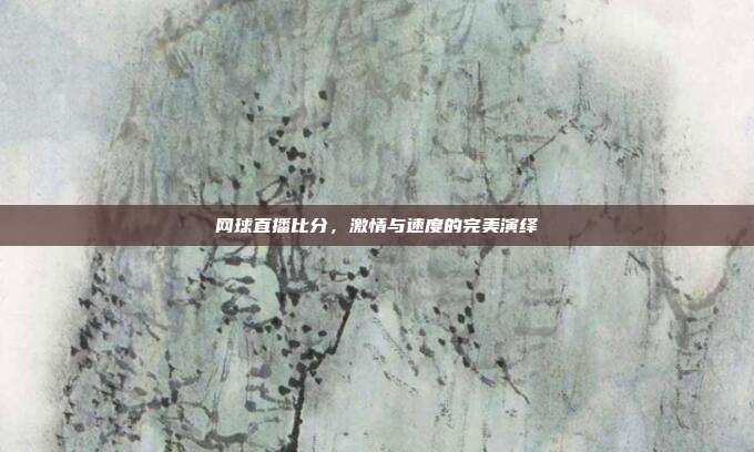 网球直播比分，激情与速度的完美演绎