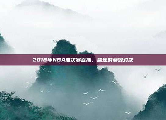 2016年NBA总决赛直播,篮球的巅峰对决