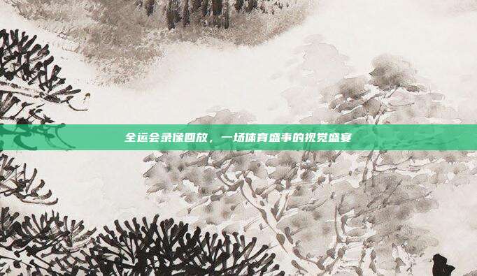 全运会录像回放,一场体育盛事的视觉盛宴