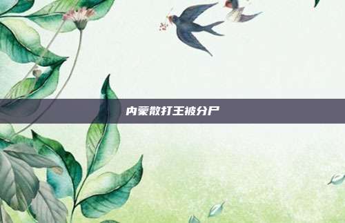 内蒙散打王被分尸