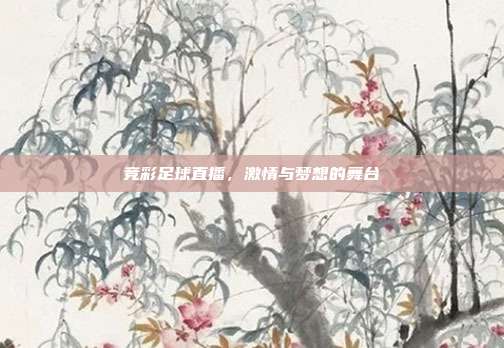 竞彩足球直播，激情与梦想的舞台
