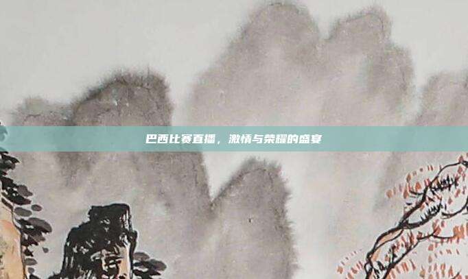 巴西比赛直播，激情与荣耀的盛宴