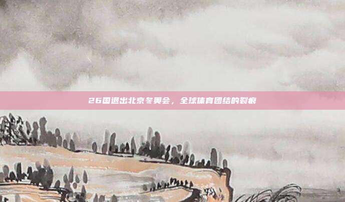 26国退出北京冬奥会,全球体育团结的裂痕