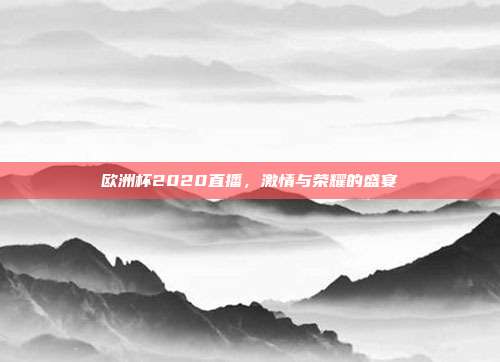 欧洲杯2020直播，激情与荣耀的盛宴