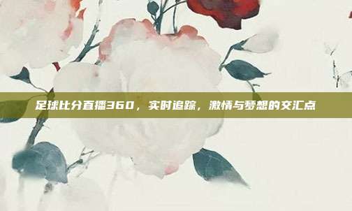 足球比分直播360，实时追踪，激情与梦想的交汇点