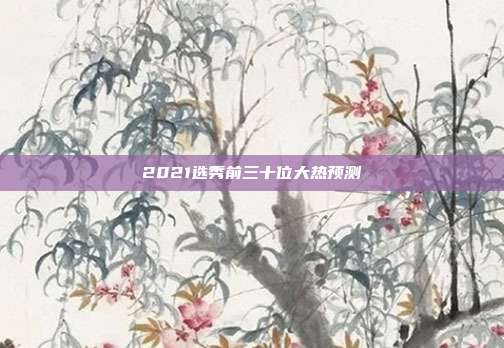 2021选秀前三十位大热预测
