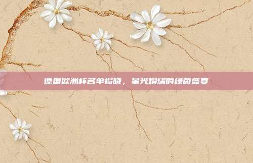 德国欧洲杯名单揭晓，星光熠熠的绿茵盛宴