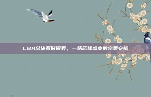 CBA总决赛时间表,一场篮球盛宴的完美安排