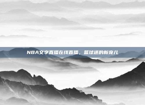 NBA文字直播在线直播,篮球迷的新宠儿