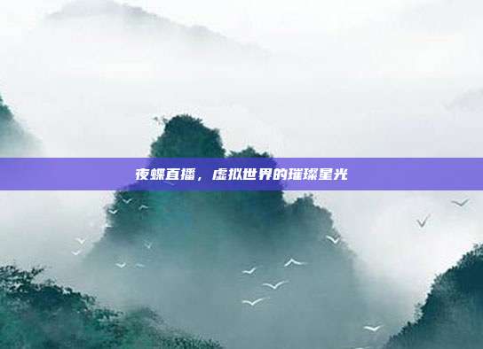 夜蝶直播,虚拟世界的璀璨星光