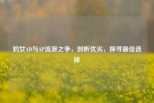 豹女AD与AP流派之争，剖析优劣，探寻最佳选择