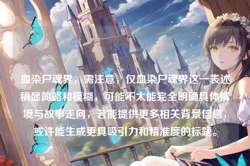 血染尸魂界,需注意,仅血染尸魂界这一表述稍显简略和模糊,可能不太能完全明确具体情境与故事走向,若能提供更多相关背景信息,或许能生成更具吸引力和精准度的标题。