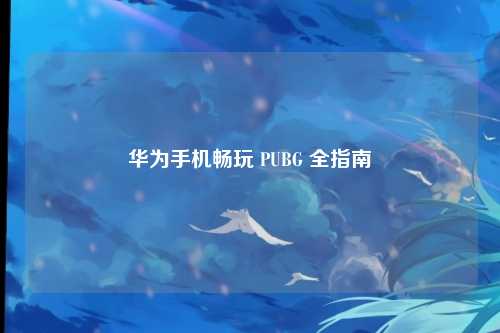 华为手机畅玩 PUBG 全指南