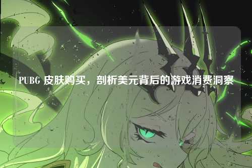 PUBG 皮肤购买，剖析美元背后的游戏消费洞察