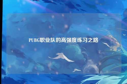 PUBG职业队的高强度练习之路